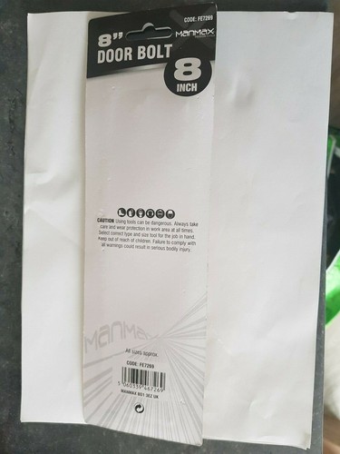 8" Door Barrel Bolt Garden Gate Shed Door Catch Black With Screw New Free post - Picture 4 of 10