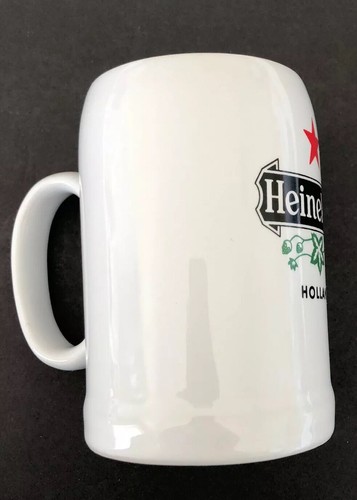Schmidt Heineken Holland White Porcelain Beer Stein 5 1/4" tall made in Brazil  - Picture 4 of 10