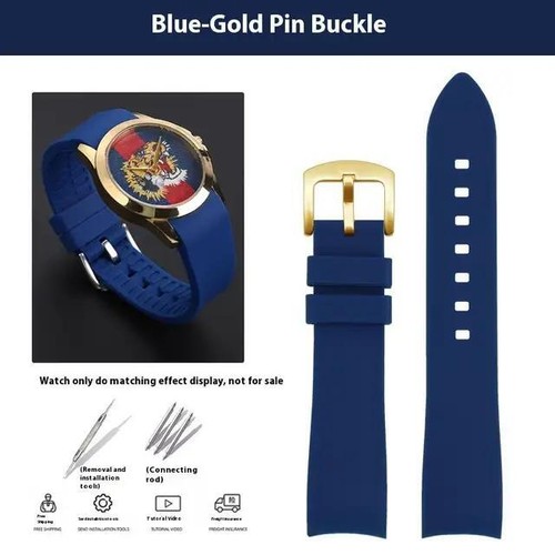 Gebogenes Ende Silikon Gummi Uhrenarmband Band für GC Gucci Ya136320/22 YA101202 - Bild 19 von 33