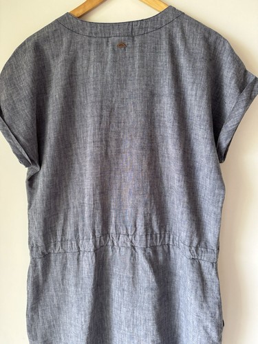 Kathmandu Cardeto Blue Chambray Womens Dress True Hemp Cotton Sz 14 NWT - Picture 10 of 16