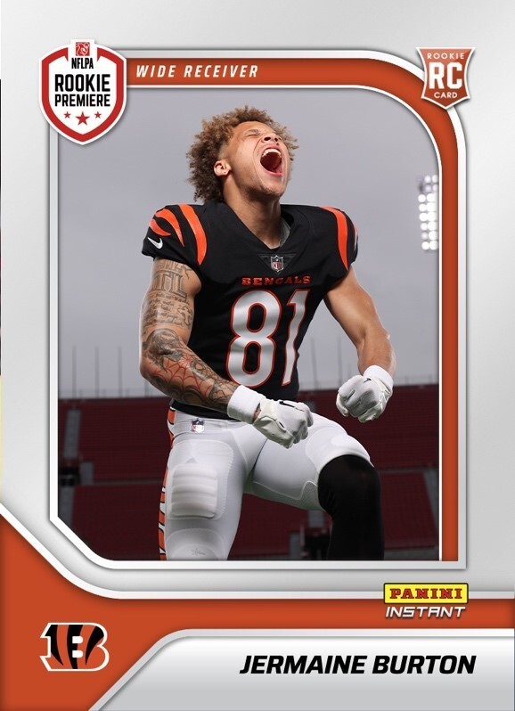 2024 Panini Instant NFL Jermaine Burton Rookie RPS FIRST LOOK SP Bengals #13 RC