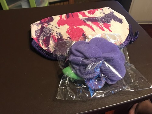  Avon Naturals Canvas Reise-/Kosmetiktasche & Blumenschwamm 2 Stück Set NEU SCHÖN - Bild 8 von 8