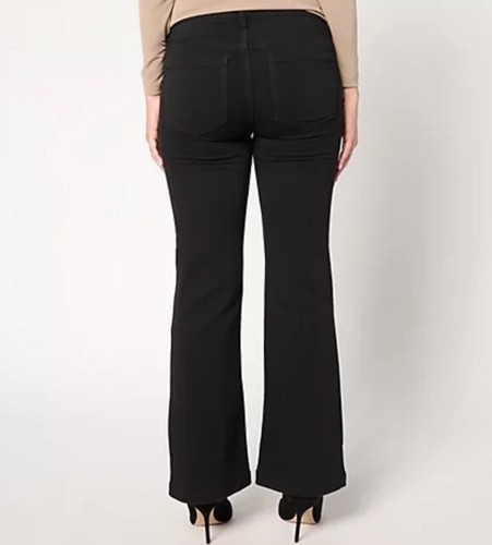 Liverpool Los Angeles Gia Glider Pull On Bootcut Jean Womene Size 4 Black Rinse - Picture 2 of 20