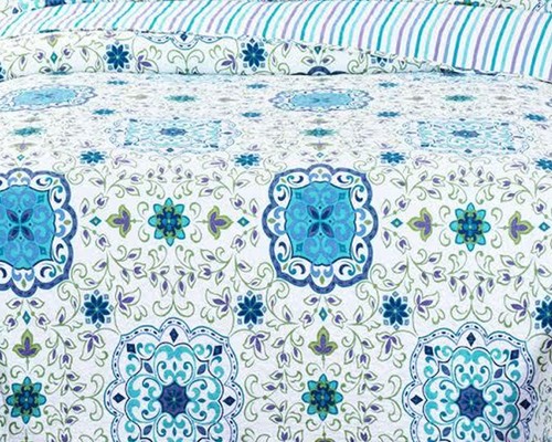 Arielle Oversized 3 piezas Quilted Coverlet Set Wrinkle Free Floral Quilts - Imagen 3 de 3