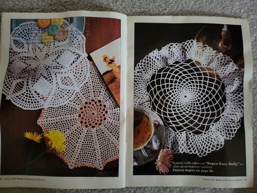 Women's Household Crochet Magazine Spring 1991 Afghan Bear, Bunny, Doily, Mats - Bild 7 von 10