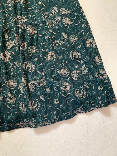 Maxi falda larga para mujer verde alpino estampado en niveles estilo & compañía Med L - Imagen 2 de 4