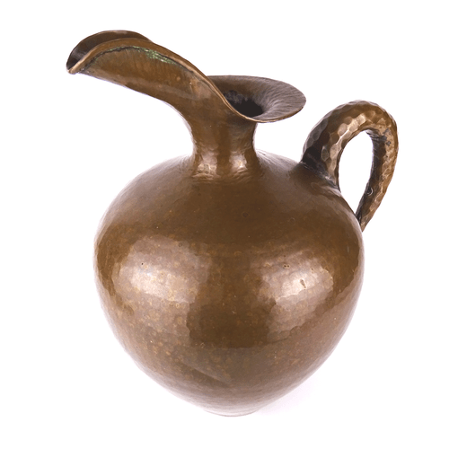 Egidio économies Casagrande (1911-1962), vase en cuivre exclusif, pichet, pot, MCM, Italie