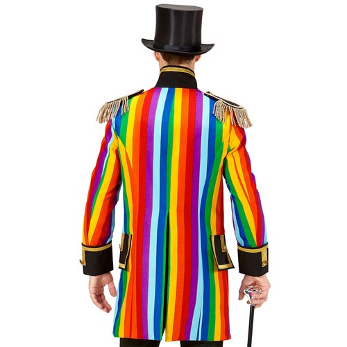 Zirkusdirektor Kostüm - L 52 - Zirkus Herrenkostüm Regenbogen Frack Gehrock bunt - Bild 5 von 5