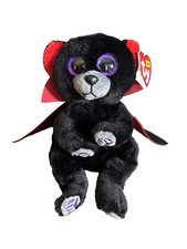Ty Beanie Babies Beanie Bellies BEARLA Halloween Vampire Bear  6"  NWT