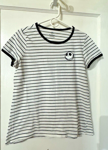 The Nightmare Before Christmas-Jack Skellington's Head Stripe Shirt-Medium - Picture 3 of 7