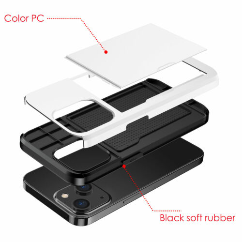 Card Holder Wallet Case Shockproof Cover For iPhone 15 Pro Max 14 13 12 11 XS 87 - Picture 16 of 132