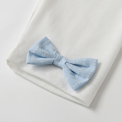 Baby Girls Shirt And Pants Birthday 3-pieces Set Bowknot Summer Dress Flower - Foto 4 di 22