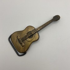 Vintage Bronze Guitar Shaped Belt Buckle