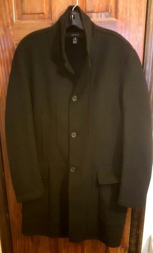 DKNY Men's Black Wool Overcoat Size M - Picture 5 of 5