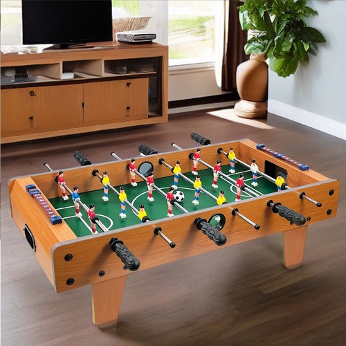 27" Wooden Tabletop Football Game For Kids And Adults Large Table Soccer Game - Picture 4 of 7
