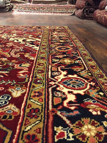 Genuine Hand Knotted Vintage Heriz Serapi Area Rug Geometric Carpet 8x11ft,1656 - Bild 9 von 12