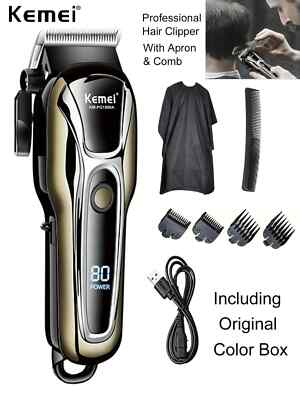 Kemei KM PG1990A Profi Akku Haarschneidemaschine für Herren mit LCD-Display