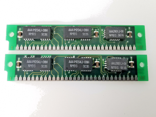 2 x DRAM Module TCC-T-H7V NMBS Japan MM256K0J9S-08H - 30-Pin