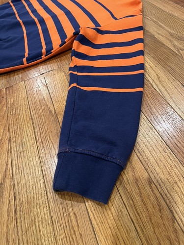 Y2K Rocawear Classic Pullover Striped Crewneck Sweatshirt ~ 2XL ~ Orange/Navy - Picture 2 of 10