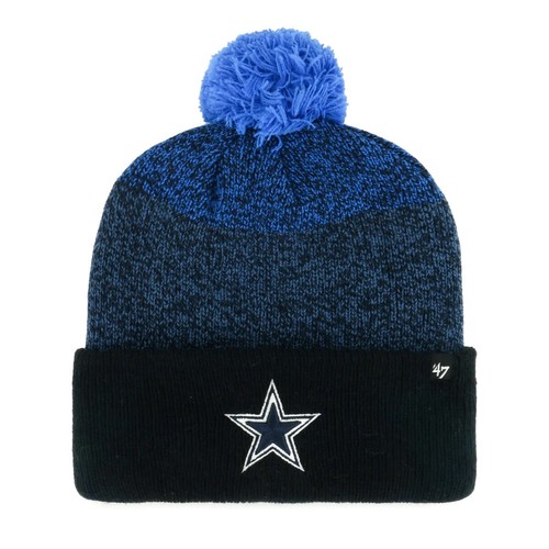 SOMBRERO GORRA GORRO DE PUNTO DALLAS COWBOYS NFL AZUL MARINO DEEP FREEZE TEJIDO ¡NUEVO CON ETIQUETAS! 47 MARCA - Imagen 3 de 6
