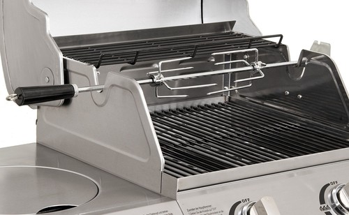 Grillspieß Set Drehspieß mit Motor Edelstahl Rotisserie 120 cm BBQ-Toro - Bild 5 von 8