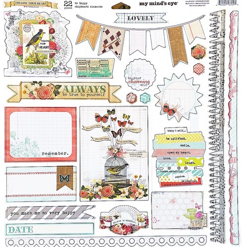 My Mind's Eye, Follow Your Heart, Be Happy, Chipboard, Music Border, Journaling
