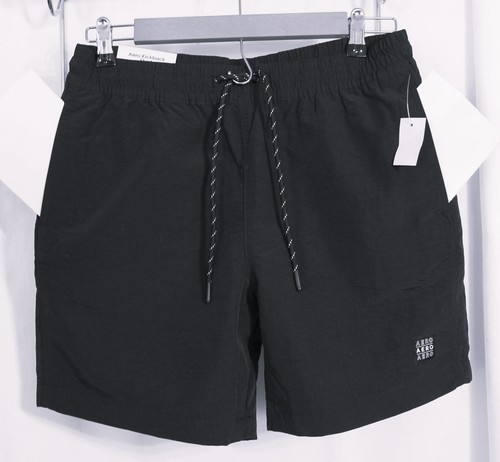 Aeropostale Mens Kickback Jogger Shorts 6.5 Black Nylon Mesh Aero Swim sz. XS - Picture 1 of 6