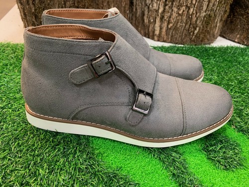 Reserved Footwear Monk Strap Cap Toe Freizeit Herren Stiefel Grau Größe: US 8,5 - Bild 5 von 8