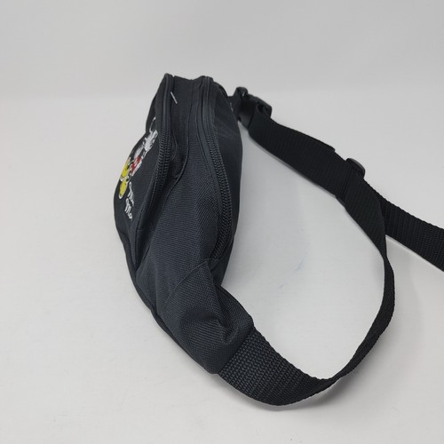 Walt Disney Fanny Pack Mickey Mouse Embroidered Black 2 Pocket Adjustable Strap - Picture 5 of 11