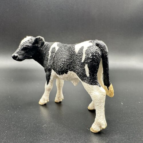 Schleich Farm Animals #13798 Black and White Holstein Calf - Picture 5 of 7