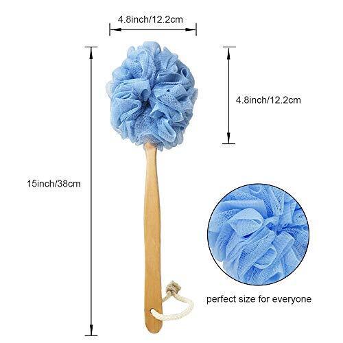 Bath Sponge with Handle,Bath Sponge on a Stick,Bath Sponge with Handle,Soft Mesh - Picture 5 of 6