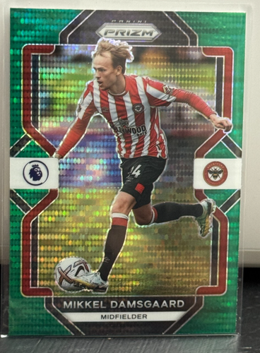 2022-23 Panini Prizm Premier League - Mikkel Damsgaard Green Pulsar Prizm #34