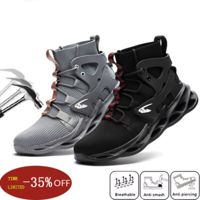Ultra-light Indestructible Work Safety Shoes Puncture-Proof Sneakers Steel Toe
