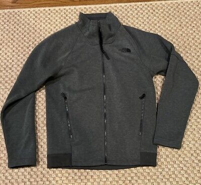 Men s The North Face Far Northern Full Zip Up Heather Gray Fleece Jacket Sz S eBay