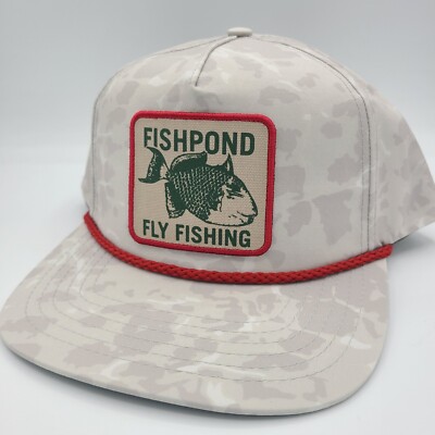 Fishpond Fly Fishing Hat Adjustable Baseball Cap Gray Camo Fish