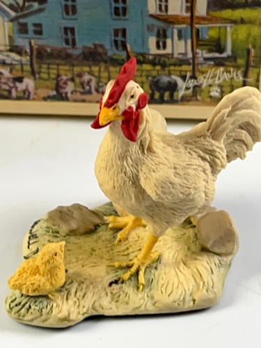 Lowell Davis THINKING BIG Figurine Schmid Fine Art 1981 Chicken Ball Canning Jar - Picture 2 of 8