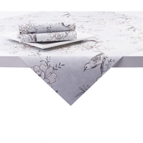 20 Tischdecke Maylin in hellgrau aus Linclass® Airlaid 80x80cm - Einweg Floral - Bild 3 von 3