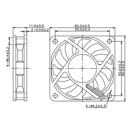 Kleiner Computerlüfter Dalap SAF 5V DC, 60x60x10 mm, 5000 U/min. (4943) - Bild 5 von 5
