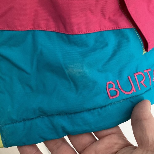 Burton DryRide Hart Ski Snow Board Jacket Girls XS 5 6 Hooded Full Zip w/ FLAW - Picture 4 of 16