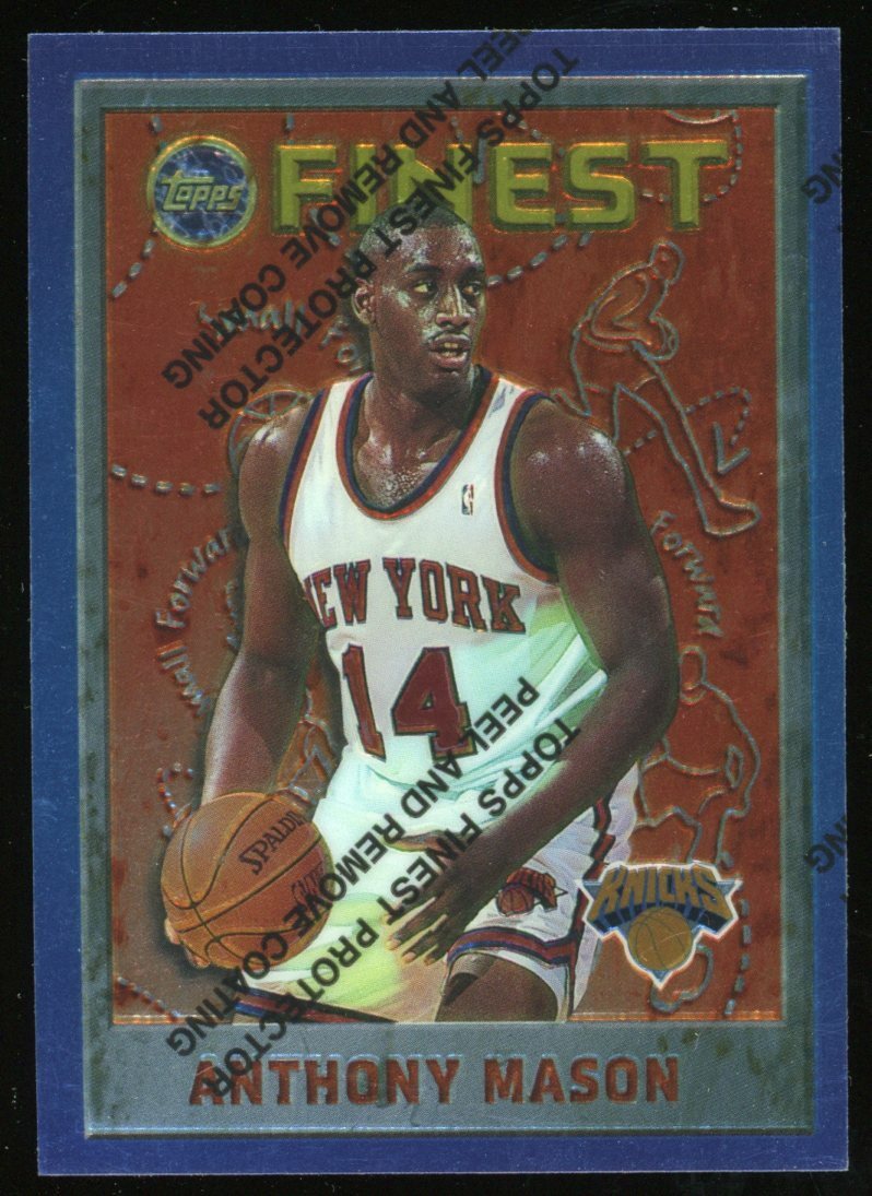 1995-96 Topps Finest Anthony Mason Card #184