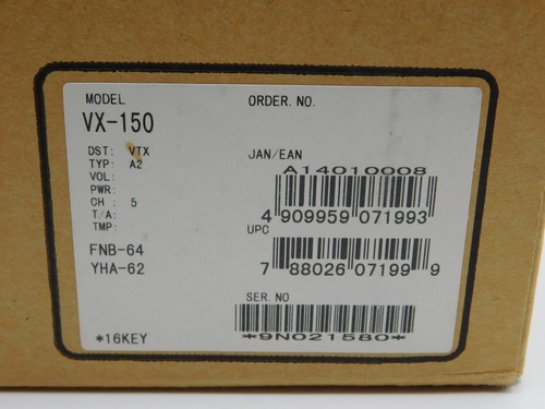 VERTEX STANDARD VX-150 VHF FM HAM RADIO HANDHELD TRANSCEIVER YAESU MUSEN JAPAN - Zdjęcie 12 z 15
