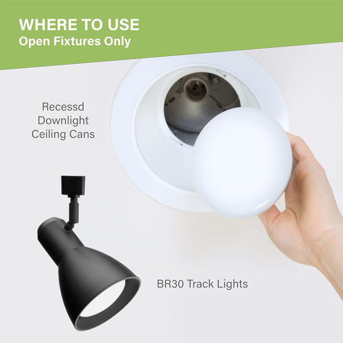 LED Flood Lights Indoor, BR30 LED Bulb 65W Equivalent, Dimmable Recessed Light B - Picture 5 of 12