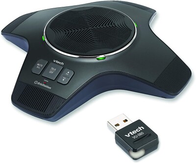 VTech VCS855 Wireless Conference Speakerphone w/DECT USB Dongle for Home Office