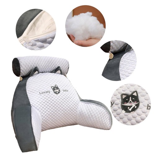 Reading Pillow for Bed Back Rest Lumbar Support Arm Seat Cushion Lounger Pad - Picture 2 of 16