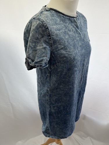 New Look Women's Short Sleeve Denim Dress Size 12 Blue - Picture 3 of 12