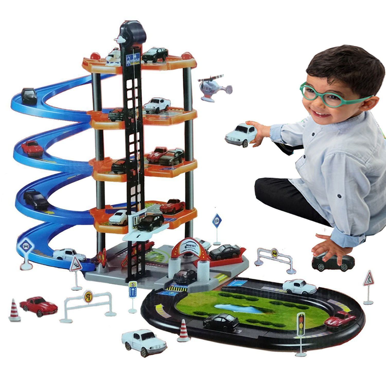 5 Level Car Parking Garage Set Tower Lift Accessories Set Toy Ideal Xmas Gift 5 Level Car Parking Garage Set Tower Lift Accessories Set Toy Ideal Xmas Gift