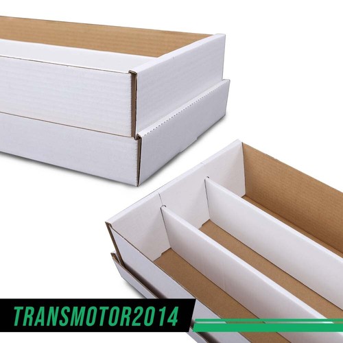 3000 COUNT CORRUGATED CARDBOARD BASEBALL TRADING CARD COIN SLABS STORAGE BOX 2PC - Picture 5 of 9