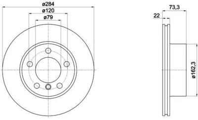 2x Disques de freins Pagid 54327 pour BMW 1 2 8DD 355 118-031. **NEUF** - Photo 1/4