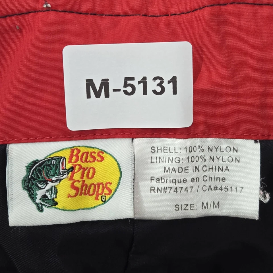 Bass Pro Shops Men Overall M Red Nylon Rain Bib Gore Tex Pro Qualifier Fishing - Image 2 of 4