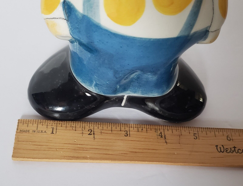 Quadrifoglio Bank Boy Vintage Hand Made/Painted Italian Pottery 9" RARE Excellnt - Picture 7 of 8